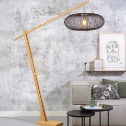 Outlet GOOD&MOJO Vloerlamp Cango Bamboe, 218cm