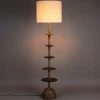 Dutchbone Vloerlamp Cath Mangohout en linnen, 180cm