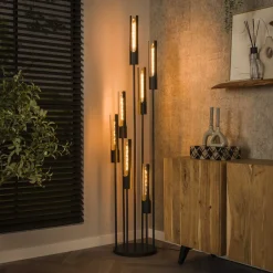 Outlet LifestyleFurn Vloerlamp Charnelle Artic Black Artic zwart