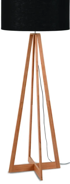 Sale GOOD&MOJO Vloerlamp Everest Bamboe en Eco linnen