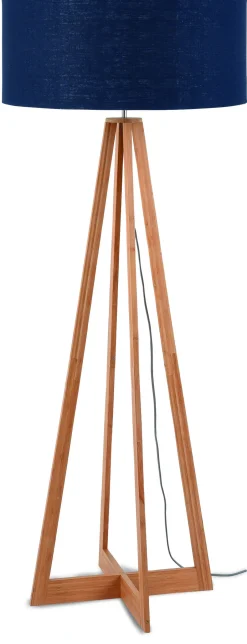Sale GOOD&MOJO Vloerlamp Everest Bamboe en Eco linnen