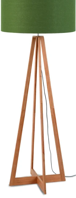 Sale GOOD&MOJO Vloerlamp Everest Bamboe en Eco linnen