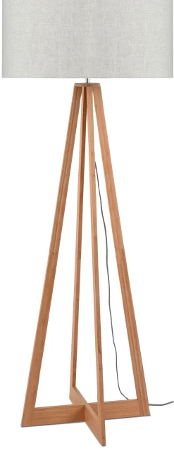 Sale GOOD&MOJO Vloerlamp Everest Bamboe en Eco linnen