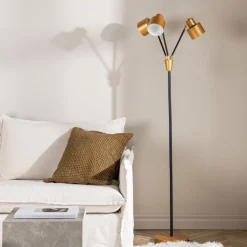 Clearance Nohr Vloerlamp Hina 3-lamps Zwart