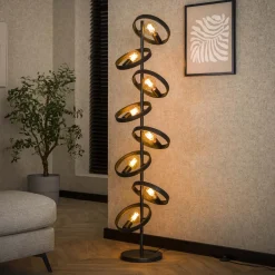 Online LifestyleFurn Vloerlamp Homer kleur Charchoal Charcoal