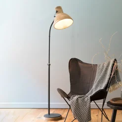 Hot Light & Living Vloerlamp Imbert, donker bruin-mat zwart