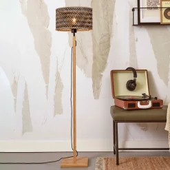 Sale GOOD&MOJO Vloerlamp Java Bamboe, 128cm