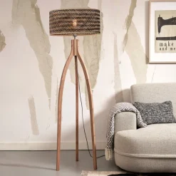 New GOOD&MOJO Vloerlamp Java 3-poot, Bamboe