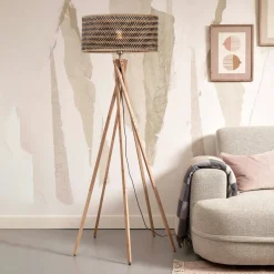 GOOD&MOJO Vloerlamp Java 5-poot, Bamboe