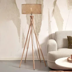 GOOD&MOJO Vloerlamp Java 5-poot, Bamboe