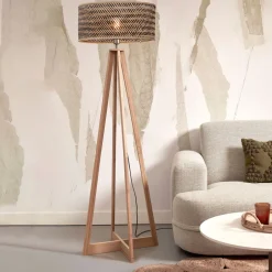 Sale GOOD&MOJO Vloerlamp Java 4-poot, Bamboe