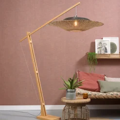 Hot GOOD&MOJO Vloerlamp Kalimantan Bamboe, 207cm, kleur Naturel