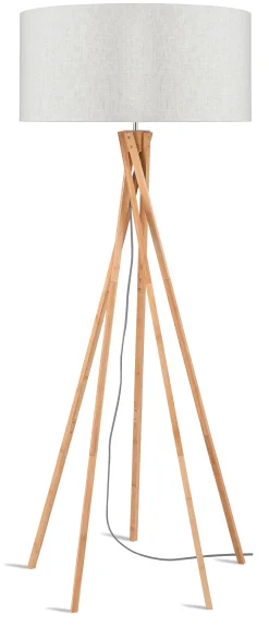 Clearance GOOD&MOJO Vloerlamp Kilimanjaro Bamboe en Eco linnen