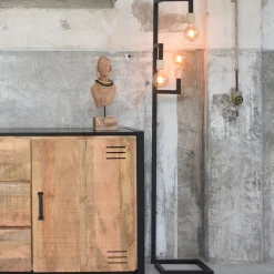 Clearance LABEL51 Vloerlamp Loco, Metaal, 3 lamps, kleur Zwart