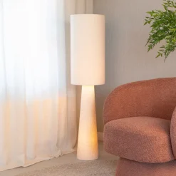 Hot WOOOD Vloerlamp Loft Bouclé, kleur Naturel