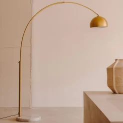 Online Kave Home Vloerlamp Madali Staal en marmer