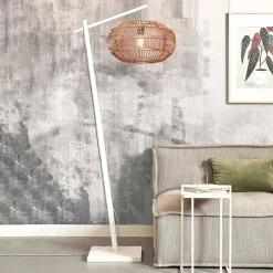 Outlet GOOD&MOJO Vloerlamp Madeira Bamboe en rotan, 176cm