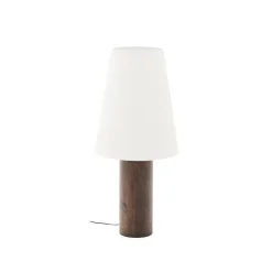 Outlet Kave Home Vloerlamp Marga Rubberhout, 110cm