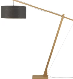Clearance GOOD&MOJO Vloerlamp Montblanc Bamboe en Eco linnen, 207cm
