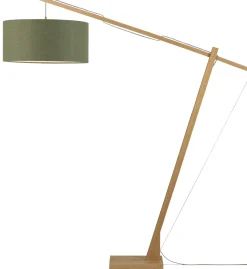 Clearance GOOD&MOJO Vloerlamp Montblanc Bamboe en Eco linnen, 207cm