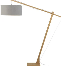 Clearance GOOD&MOJO Vloerlamp Montblanc Bamboe en Eco linnen, 207cm