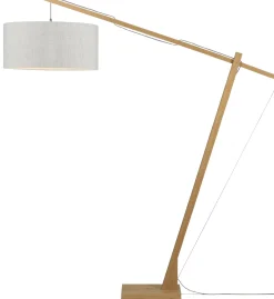 Clearance GOOD&MOJO Vloerlamp Montblanc Bamboe en Eco linnen, 207cm