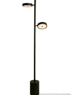 Outlet GOOD&MOJO Vloerlamp Okinawa Essenhout, 2-lamps, kleur Groen