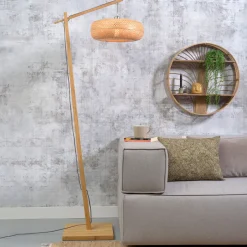 Outlet GOOD&MOJO Vloerlamp Palawan Bamboe, 176cm