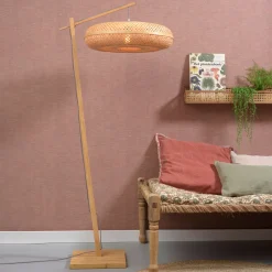 Outlet GOOD&MOJO Vloerlamp Palawan Bamboe, Ø60cm