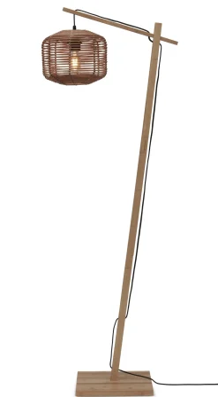Online GOOD&MOJO Vloerlamp Tanami Bamboe en rotan, 150cm