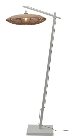 Best GOOD&MOJO Vloerlamp Tanami Bamboe en rotan, 176cm