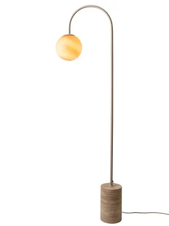 Discount it's about RoMi Vloerlamp Tivoli Travertin en glas, 163cm