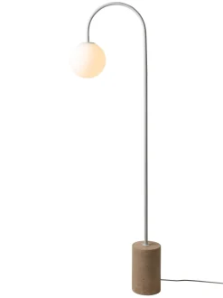 Discount it's about RoMi Vloerlamp Tivoli Travertin en glas, 163cm
