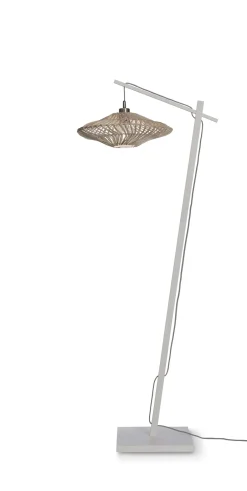 Hot GOOD&MOJO Vloerlamp Zanzibar Bamboe en rotan, 150cm
