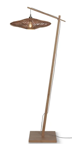 Sale GOOD&MOJO Vloerlamp Zanzibar Bamboe en rotan, 176cm