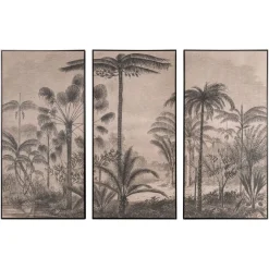 Outlet Richmond Interiors Wall Art Rhapsody Jute, Set van 3 stuks Bruin