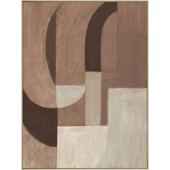 Richmond Interiors Wall Art Tatu Rechts, 120 x 90cm Bruin