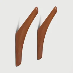 Discount Ethnicraft Wandhaak PI Mahoniehout, Set van 2 stuks