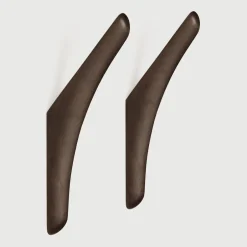Discount Ethnicraft Wandhaak PI Mahoniehout, Set van 2 stuks