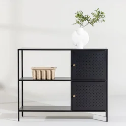 Best Nohr Wandkast Cleophus 75 x 100cm, metaal, kleur Zwart