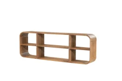 Outlet By-Boo Wandkast Cup & Co Teakhout, 40 x 120cm Bruin