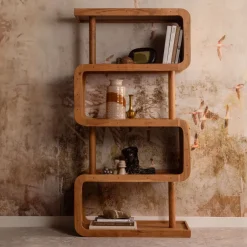 New WOOOD Wandkast Rattle Acaciahout, 160 x 82cm Naturel