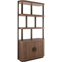 Best Richmond Interiors Wandkast Windsor 225 x 120cm, kleur Walnut Walnoot