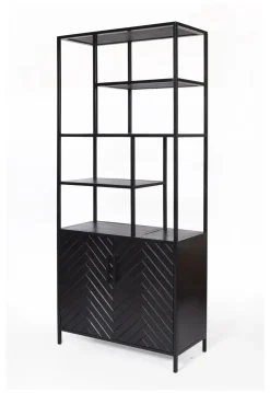 Livingfurn Wandkast York Mangohout en staal