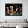 Sale Urban Cotton Wandkleed A Dog Dinner in maat en frame naar keuze