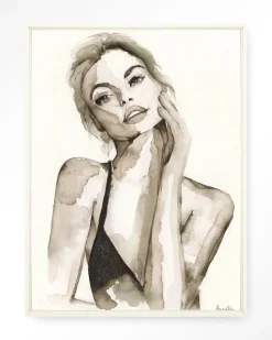 Hot Urban Cotton Wandkleed A Womans Face in maat en frame naar keuze