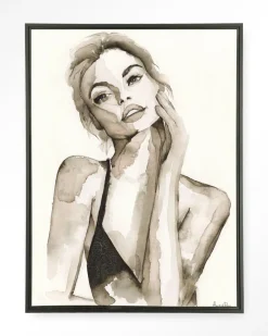 Hot Urban Cotton Wandkleed A Womans Face in maat en frame naar keuze