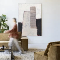 Best Urban Cotton Wandkleed Abstract 1 in maat en frame naar keuze