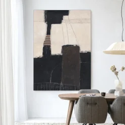 New Urban Cotton Wandkleed Abstract 2 in maat en frame naar keuze