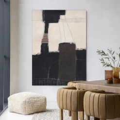 New Urban Cotton Wandkleed Abstract 2 in maat en frame naar keuze